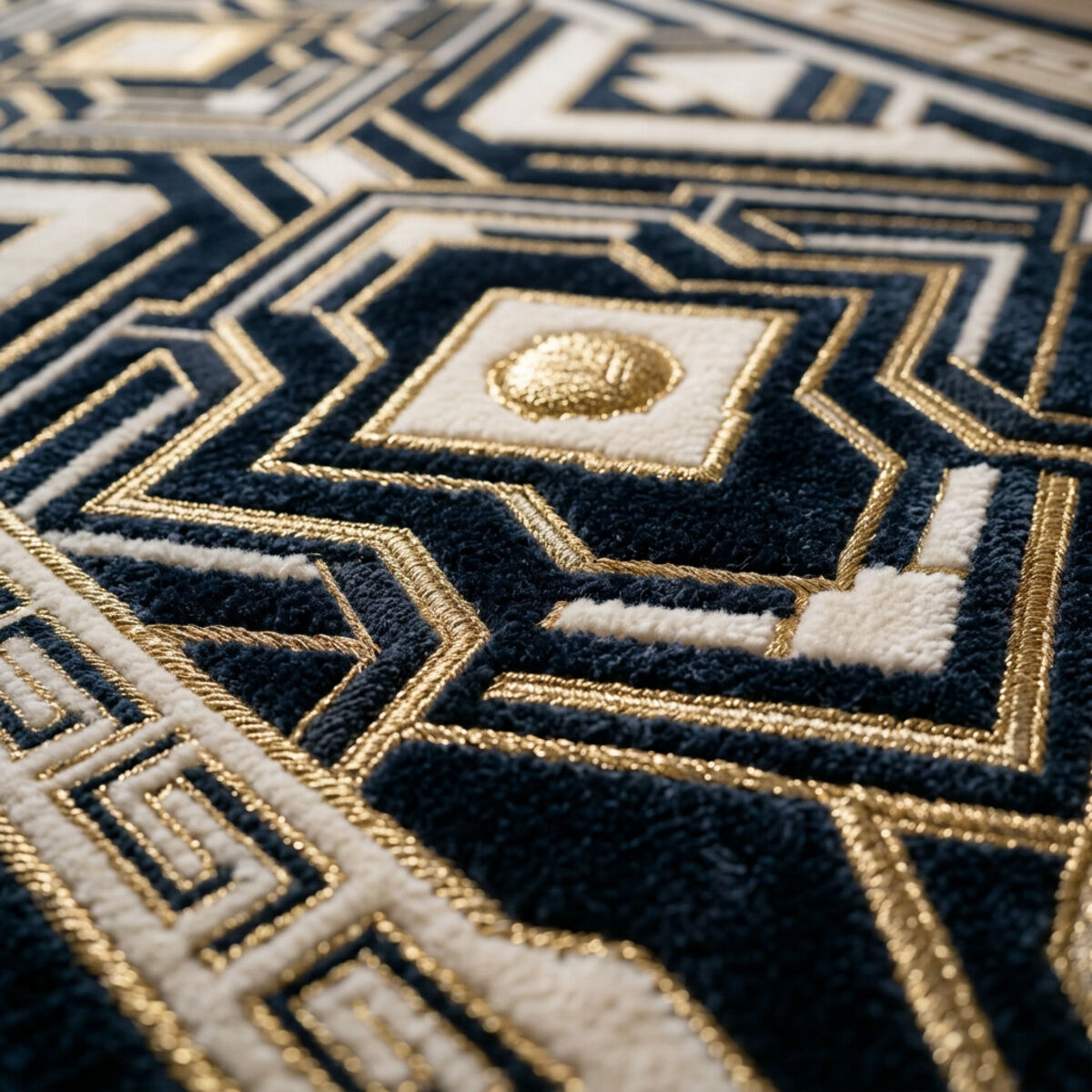 Détail de moquette artisanale Maison Stellor